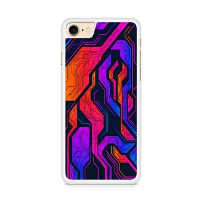 Tech Circuit Color Pattern iPhone 7 / 8 / SE 2020 / SE 2022 Case - Image 2