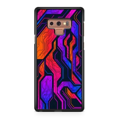Tech Circuit Color Pattern Samsung Galaxy Note 9 Case