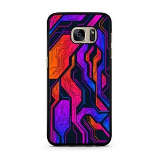 Tech Circuit Color Pattern Samsung Galaxy S7 / S7 Edge Case