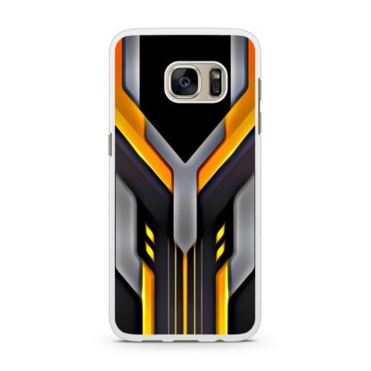 Tech Yellow Black Shield Cover Samsung Galaxy S7 / S7 Edge Case - Image 2