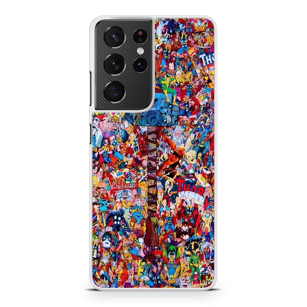 Thor Hammer Comic Collage Samsung Galaxy S21 / S21 Plus / S21 Ultra / S21 FE Case - Image 2