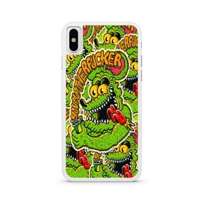 Toxic Green Monster Collage iPhone X / XR / XS / XS Max Case - Image 2