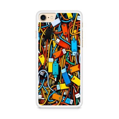 USB Collage Doodle iPhone 7 / 8 / SE 2020 / SE 2022 Case - Image 2