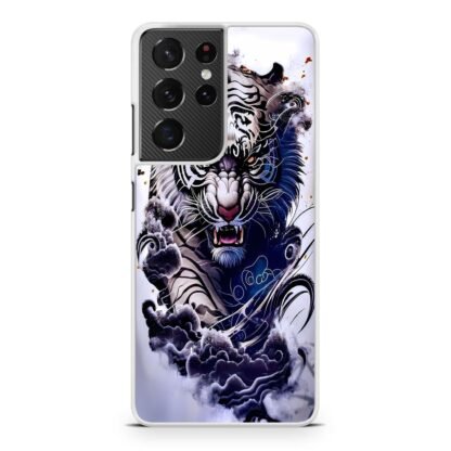 White Tiger Cloud Smoke Samsung Galaxy S21 / S21 Plus / S21 Ultra / S21 FE Case - Image 2