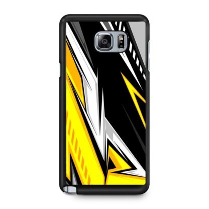 White Yellow Blitz Pattern Cover Samsung Galaxy Note 5 Case