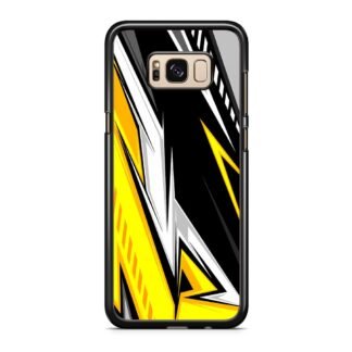 White Yellow Blitz Pattern Cover Samsung Galaxy S8 / S8 Plus Case