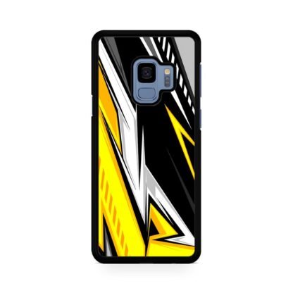 White Yellow Blitz Pattern Cover Samsung Galaxy S9 / S9 Plus Case