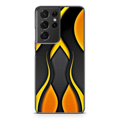 Yellow Black Modern Abstract Samsung Galaxy S21 / S21 Plus / S21 Ultra / S21 FE Case