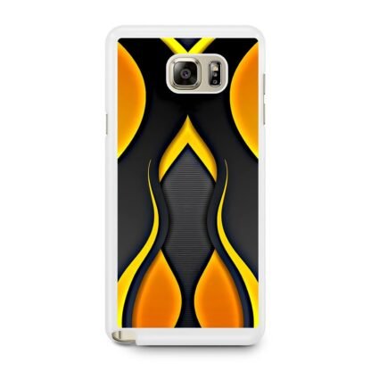 Yellow Black Modern Abstract Samsung Galaxy Note 5 Case - Image 2