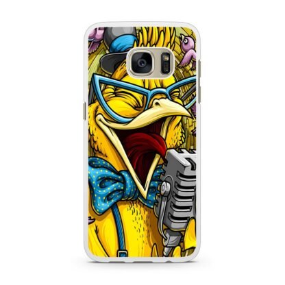 Yellow Parrot Sing Samsung Galaxy S7 / S7 Edge Case - Image 2