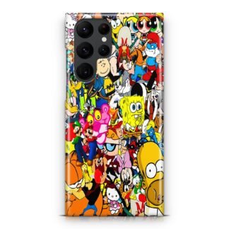 All Characters Cartoon Collage Samsung Galaxy S25 / S25 Plus / S25 Ultra 3D Case