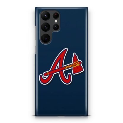 Atlanta Braves Dark Blue Logo Samsung Galaxy S25 / S25 Plus / S25 Ultra 3D Case