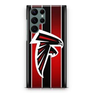 Atlanta Falcons Red Black Stripe Samsung Galaxy S23 / S23 Plus / S23 Ultra / S23 FE 3D Case