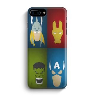 Avengers 2x2 Face iPhone 7 Plus / 8 Plus 3D Case