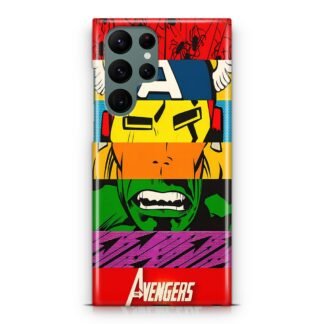 Avengers Hero Face Collage Samsung Galaxy S23 / S23 Plus / S23 Ultra / S23 FE 3D Case