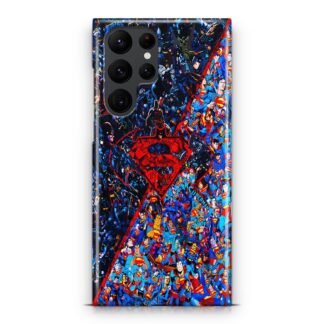 Batman Vs Superman Logo Collage Samsung Galaxy S25 / S25 Plus / S25 Ultra 3D Case