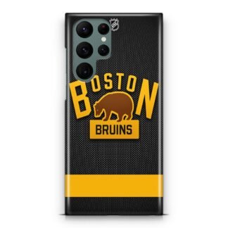 Boston Bruins Logo Black Samsung Galaxy S23 / S23 Plus / S23 Ultra / S23 FE 3D Case
