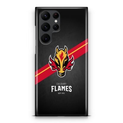 Calgary Flames Dark Logo Samsung Galaxy S25 / S25 Plus / S25 Ultra 3D Case