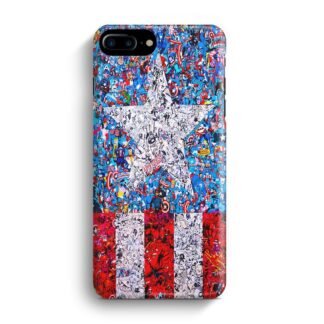 Captain America Armor Collage iPhone 7 Plus / 8 Plus 3D Case