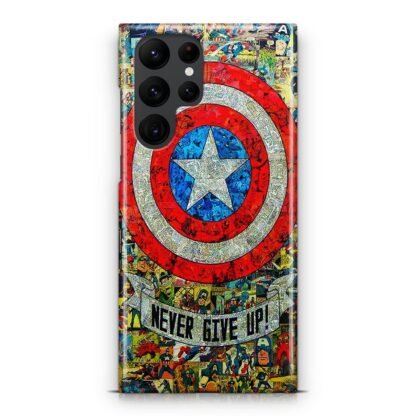 Captain America Never Give Up Comic Samsung Galaxy S25 / S25 Plus / S25 Ultra 3D Case