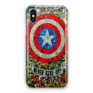 Captain America Never Give Up Comic iPhone X / XR / XS / XS Max 3D Case
