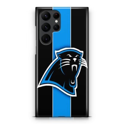 Carolina Panthers Black Blue Logo Samsung Galaxy S25 / S25 Plus / S25 Ultra 3D Case