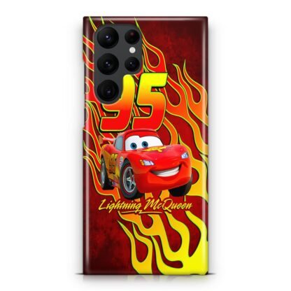 Cars Lightning Mcqueen Flame Samsung Galaxy S25 / S25 Plus / S25 Ultra 3D Case