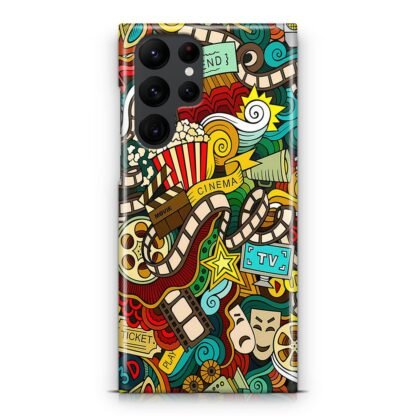 Cinema Movie TV Doodle Samsung Galaxy S25 / S25 Plus / S25 Ultra 3D Case