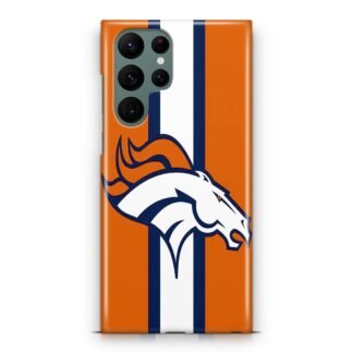 Denver Broncos Orange Stripe Logo Samsung Galaxy S23 / S23 Plus / S23 Ultra / S23 FE 3D Case