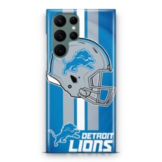 Detroit Lions Helmet NFL Logo Samsung Galaxy S23 / S23 Plus / S23 Ultra / S23 FE 3D Case
