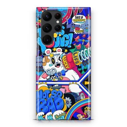 Doodle Characters Collage Samsung Galaxy S25 / S25 Plus / S25 Ultra 3D Case