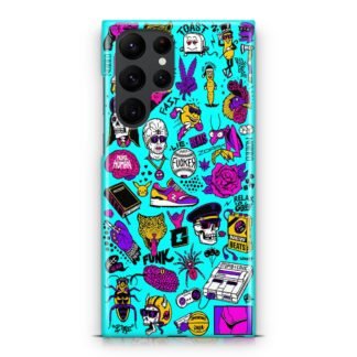 Doodle Logo Collage Samsung Galaxy S25 / S25 Plus / S25 Ultra 3D Case