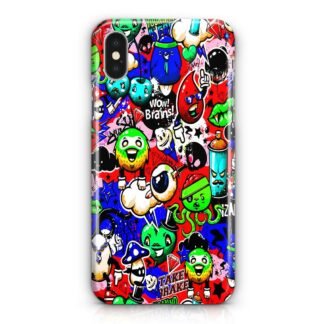 Doodle Mini Monster Collage iPhone X / XR / XS / XS Max 3D Case