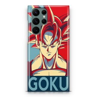 Dragon Ball Goku Blue Red Samsung Galaxy S23 / S23 Plus / S23 Ultra / S23 FE 3D Case