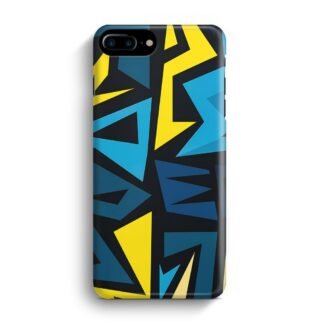 Graffiti Pattern Yellow Blue iPhone 7 Plus / 8 Plus 3D Case