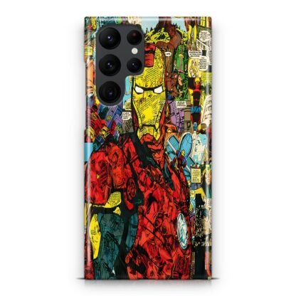 Iron Man Comic Collage Samsung Galaxy S25 / S25 Plus / S25 Ultra 3D Case