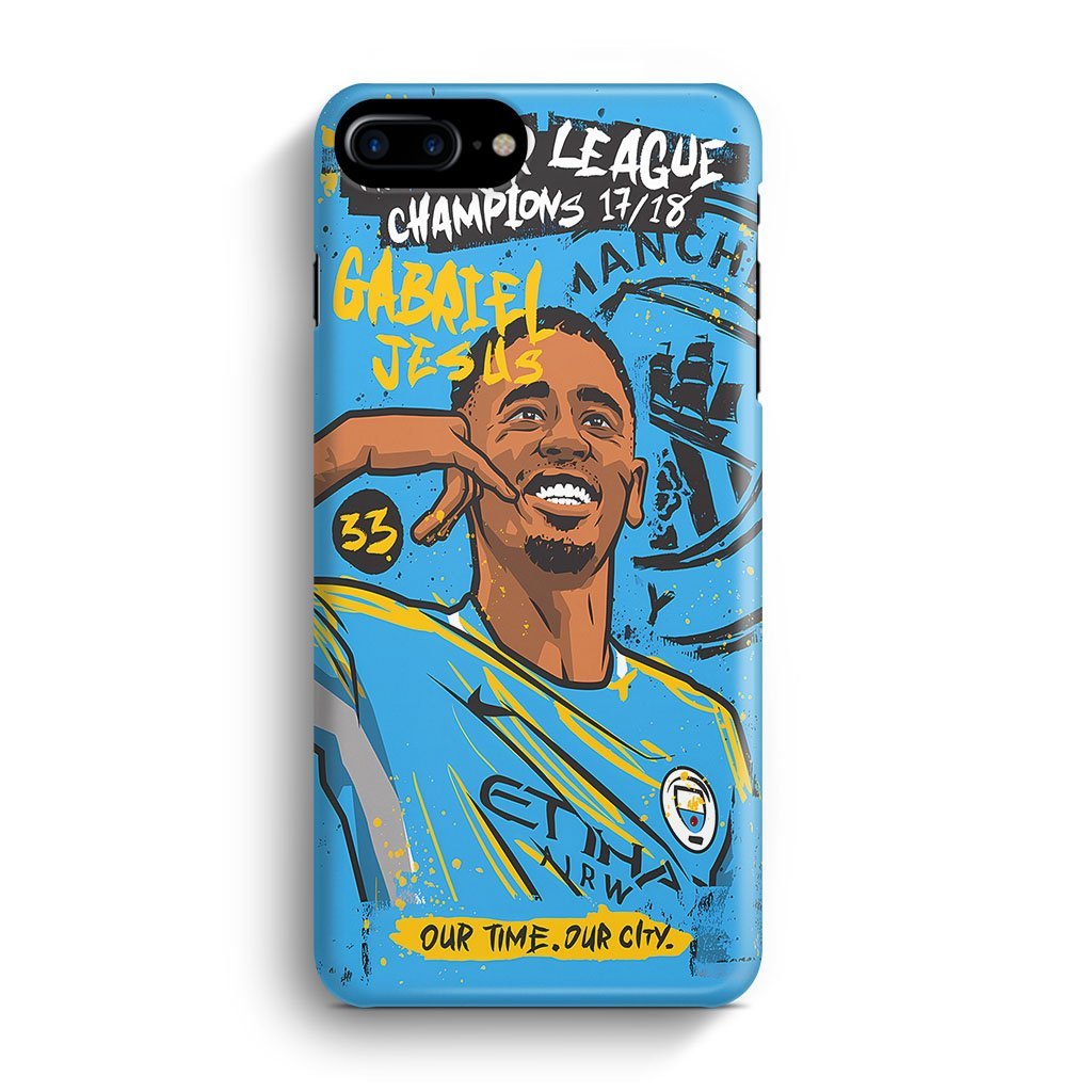 Manchester City FC Gabriel Jesus iPhone 7 Plus / 8 Plus 3D Case