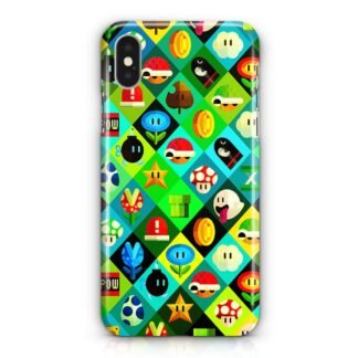 Mario Bros Icons iPhone X / XR / XS / XS Max 3D Case