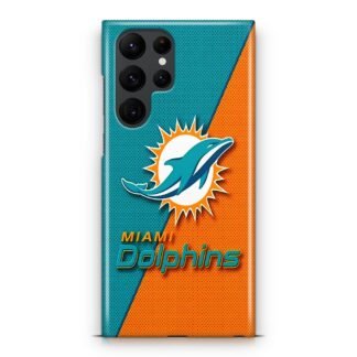 Miami Dolphins Blue Orange Logo Samsung Galaxy S25 / S25 Plus / S25 Ultra 3D Case