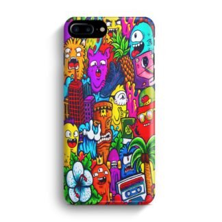 Mini Monster Doodle Collage iPhone 7 Plus / 8 Plus 3D Case