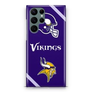 Minnesota Vikings NFL Logo Samsung Galaxy S23 / S23 Plus / S23 Ultra / S23 FE 3D Case