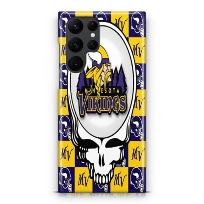 Minnesota Vikings Skull Logo Samsung Galaxy S25 / S25 Plus / S25 Ultra 3D Case