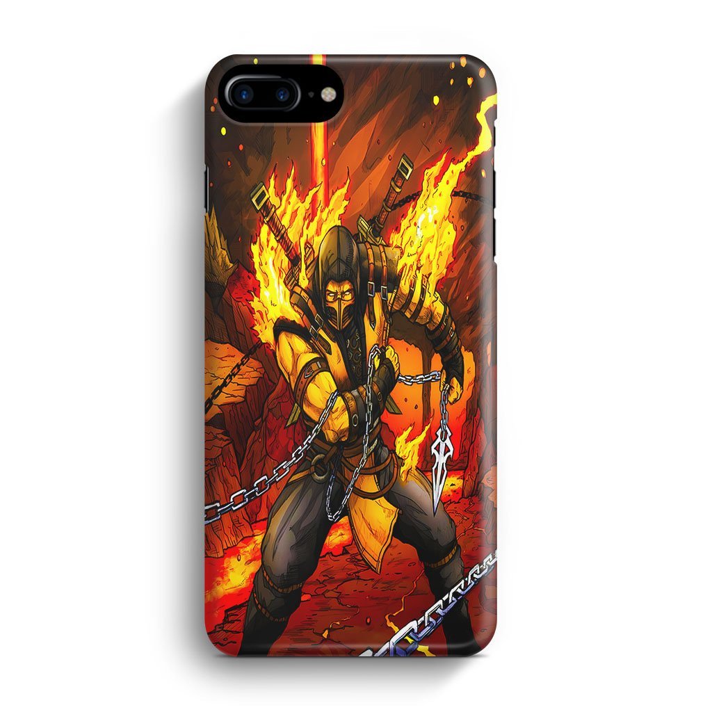 Mortal Kombat Scorpion Hellfire iPhone 7 Plus / 8 Plus 3D Case