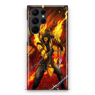Mortal Kombat Scorpion Hellfire Samsung Galaxy S25 / S25 Plus / S25 Ultra 3D Case