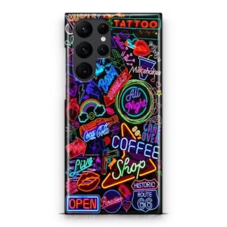 Neon Night City Logo Samsung Galaxy S25 / S25 Plus / S25 Ultra 3D Case
