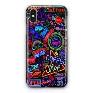Neon Night City Logo iPhone X / XR / XS / XS Max 3D Case