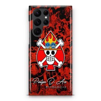 One Piece Portgas D Ace Comic Logo Samsung Galaxy S25 / S25 Plus / S25 Ultra 3D Case