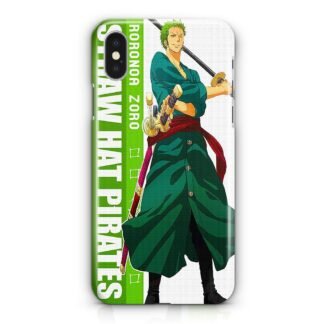 One Piece Roronoa Zoro Straw Hat Pirates iPhone X / XR / XS / XS Max 3D Case