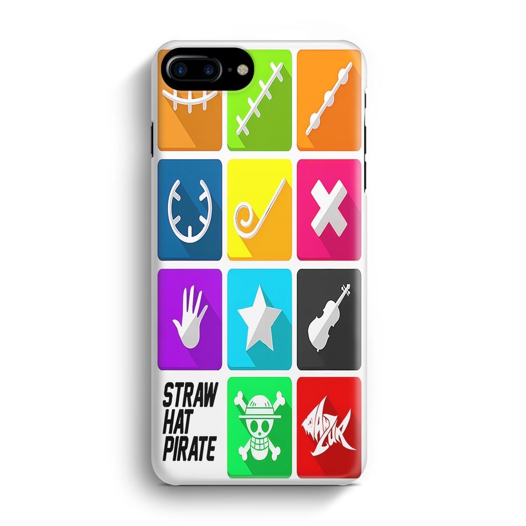 One Piece Straw Hat Pirates Symbol iPhone 7 Plus / 8 Plus 3D Case