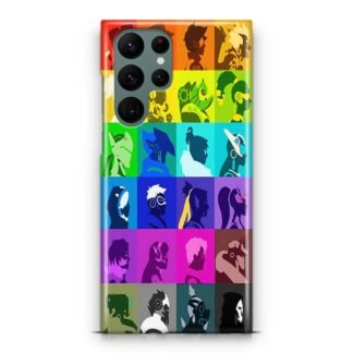 Overwatch All Hero Colorful Samsung Galaxy S23 / S23 Plus / S23 Ultra / S23 FE 3D Case